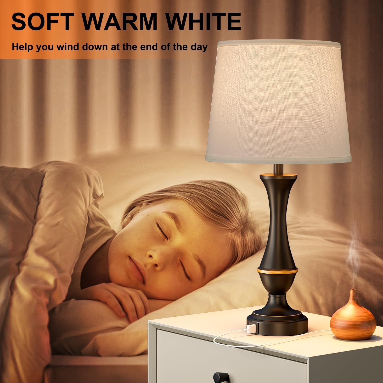 Soft touch bedside lamps hot sale